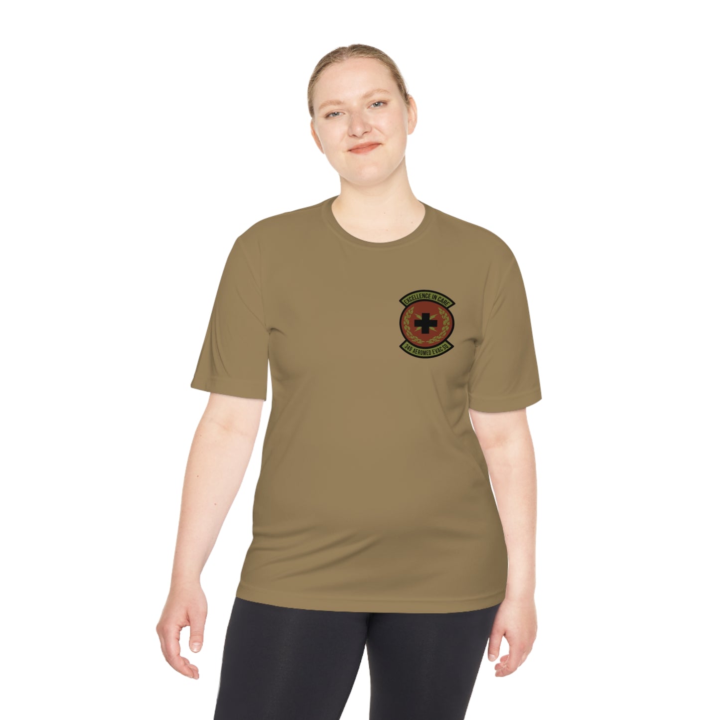 Unit Patch Brown Unisex Moisture Wicking Tee