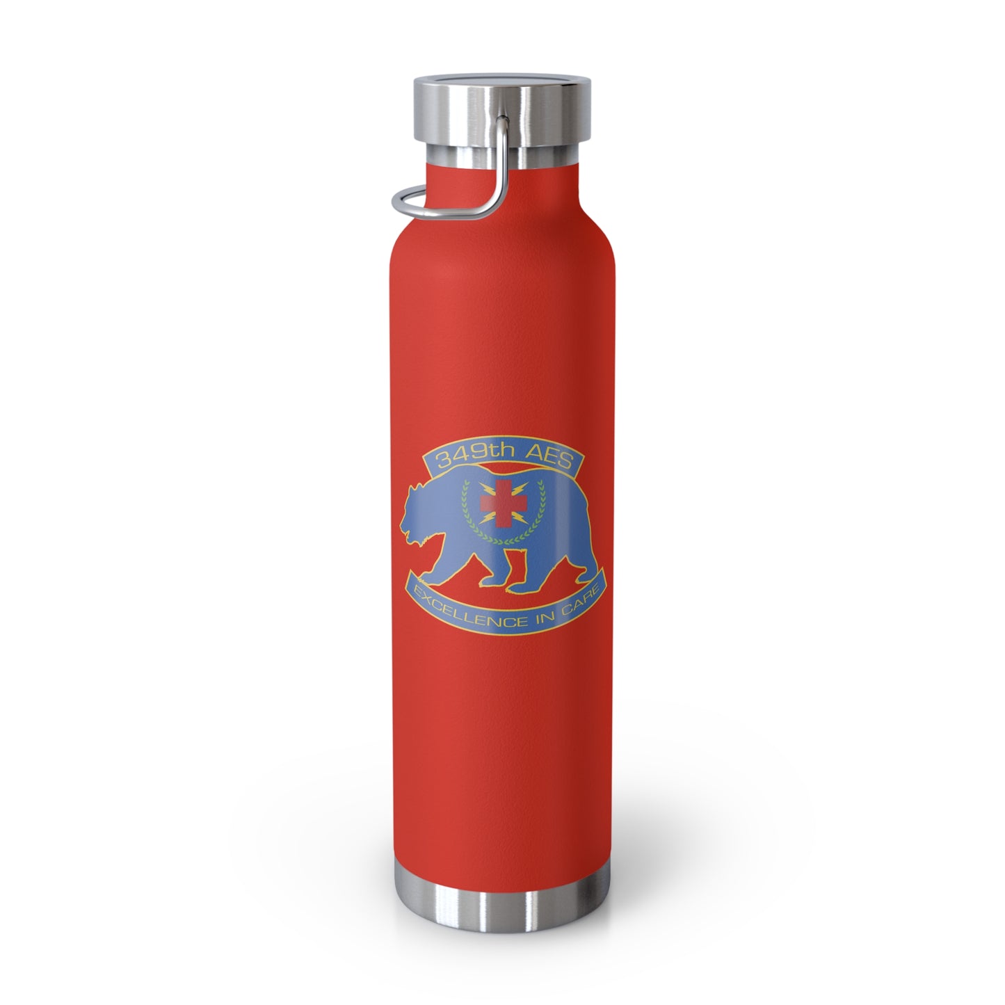 349th AES California Bear v1.0  Copper Vacuum Insulated Bottle, 22oz