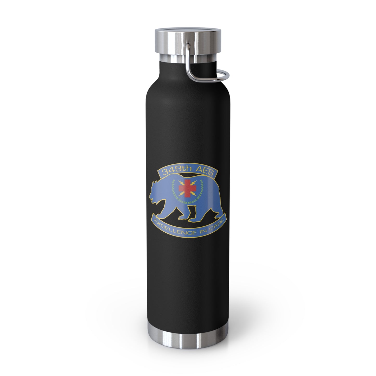 349th AES California Bear v1.0  Copper Vacuum Insulated Bottle, 22oz
