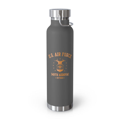 349th Air force Seal Retired Vacuum Insulated Bottle, 22oz
