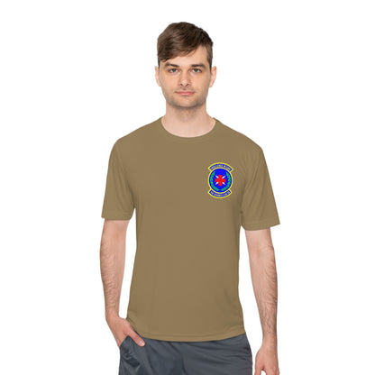 Unit Patch Blue Unisex Moisture Wicking Tee