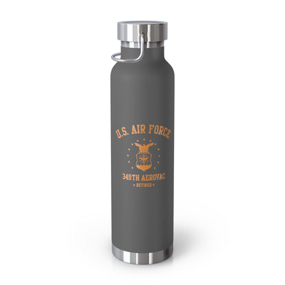 349th Air force Seal Retired Vacuum Insulated Bottle, 22oz