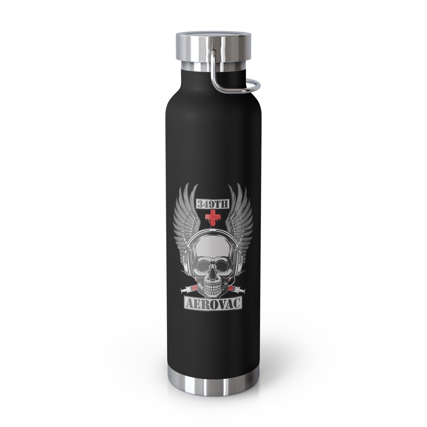 349th AES Skull Copper Vacuum Insulated Bottle, 22oz