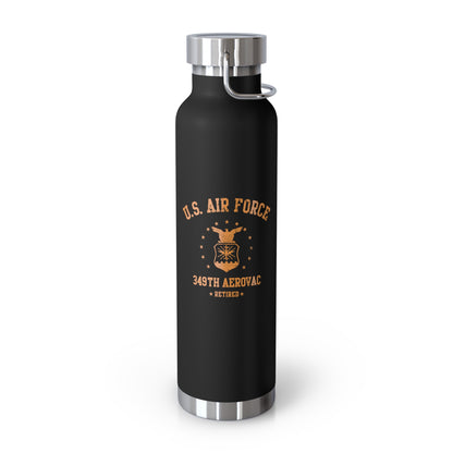 349th Air force Seal Retired Vacuum Insulated Bottle, 22oz