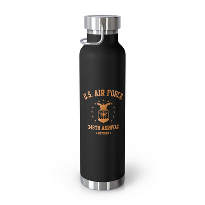 349th Air force Seal Retired Vacuum Insulated Bottle, 22oz