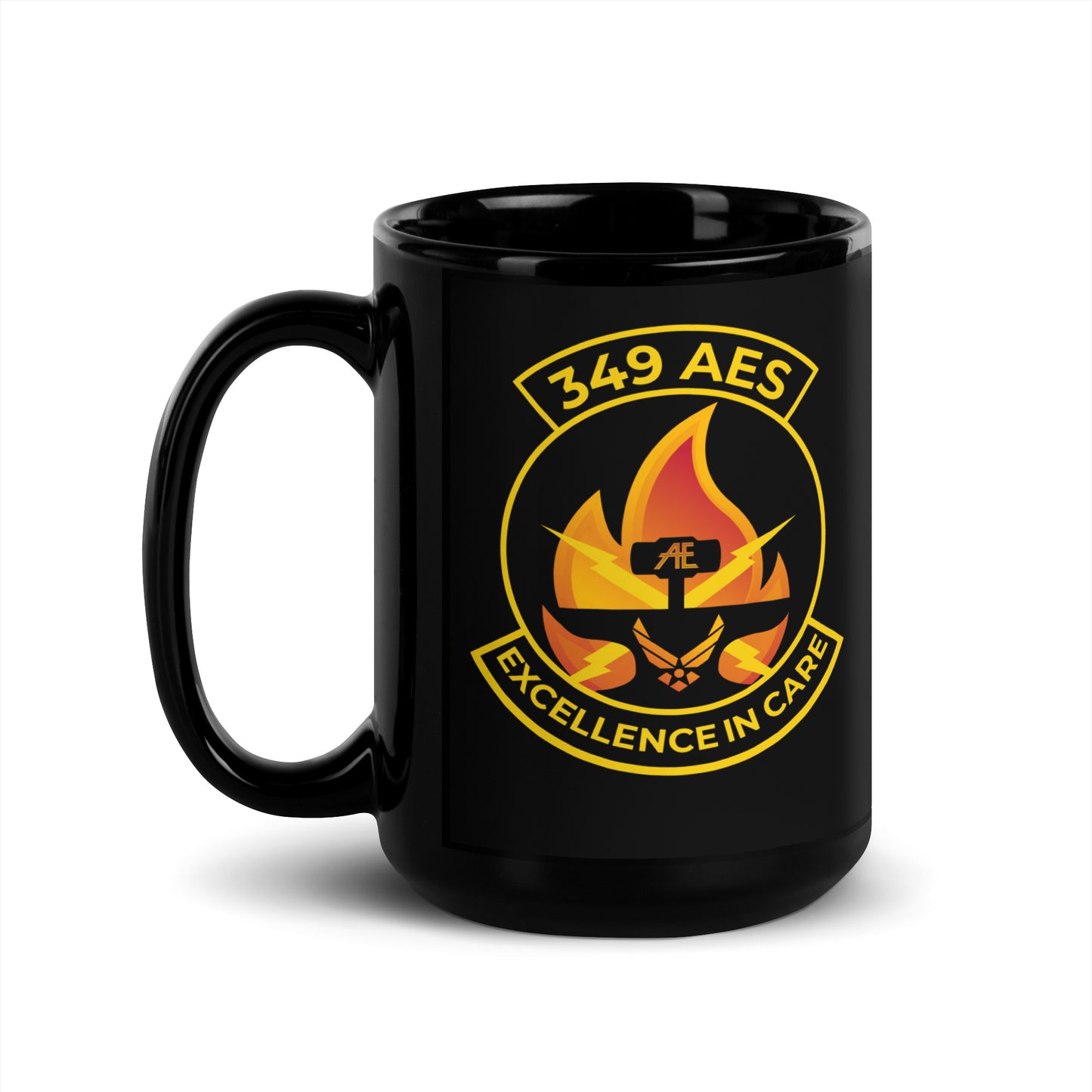 349th AE Forge Black Glossy Mug